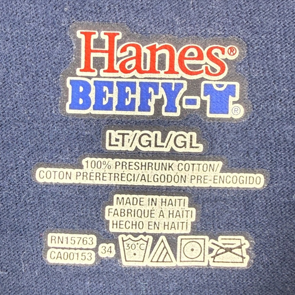 VTG Hanes Beefy-T Murrells Inlet Garden City Fire Rescue Graphic Shirt Navy LT - Picture 3 of 7